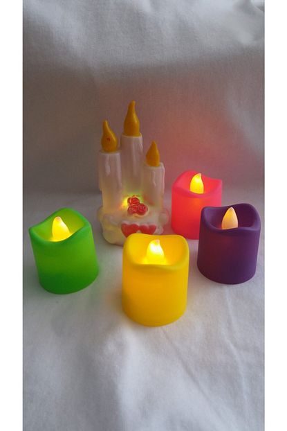 Art Butik Yanip Sonen Renkli Led Mum Trendyol