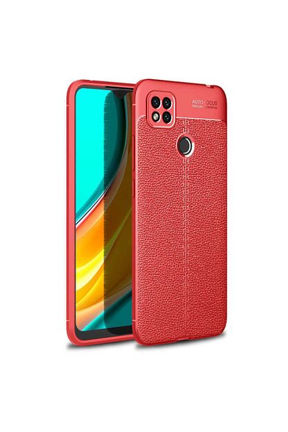 Xiaomi Redmi 9c Deri Gorunum Silikon Kirmizi Kilif Trendyol