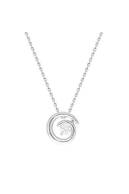 Karaca Butik Kadin Starlight Diamond Tektas Spiral Tasarim 925 Ayar Gumus Kolye Trendyol