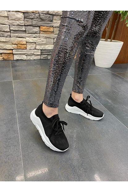 Mas Mevsim Kadin Siyah Spor Ayakkabi Trendyol