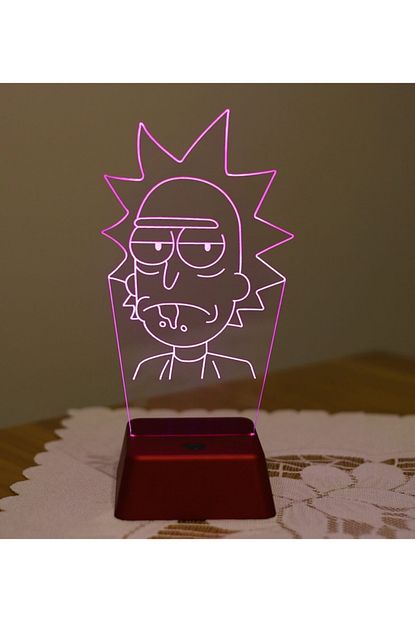 rick and morty karakter rick dogum gunu hediyesi gece lambasi