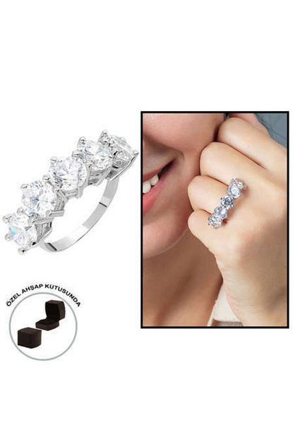 Karaca Butik Starlight Diamond Pirlanta Montur 925 Ayar Gumus Kadin Baget Yuzuk Trendyol