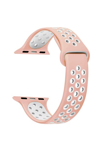Microsonic Apple Watch Series 6 40mm Rainbow Sport Band Pembe Beyaz Saat Kordon Trendyol