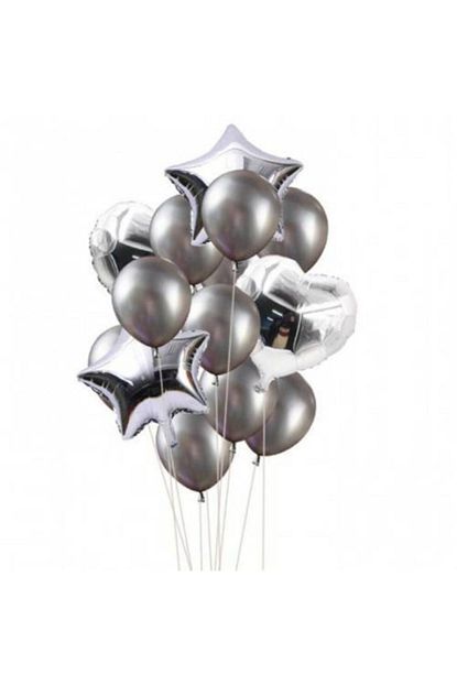 Partimarket Gumus Renk Balon Seti 14 Adet Trendyol