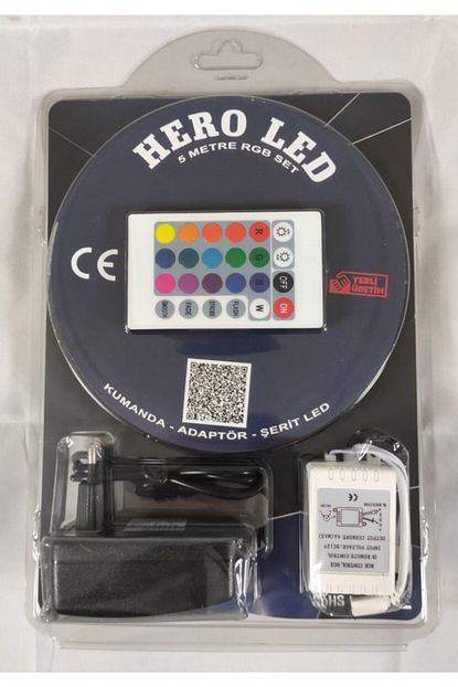 Hero Led 5 Metre 5050 Uc Cipli 16 Renkli Set Rgb Serit Led Kumanda Trendyol