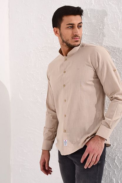 Rodi Jeans Erkek Gomlek Hakim Yaka Keten Slim Trendyol