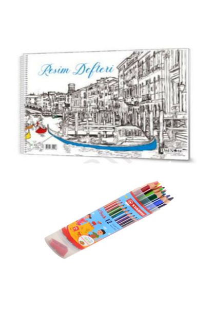 Stabilo Resim Defter 35x50 15 Yp Telli Stabilo Trio Thick Ucgen Kalin Kuruboya 12 Li Plastik Tup Trendyol