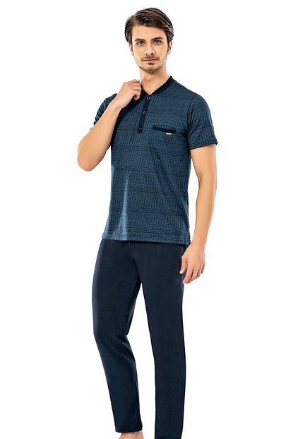 Erdem Ic Giyim Erkek Lacivert Yazlik Pijama Takimi Trendyol