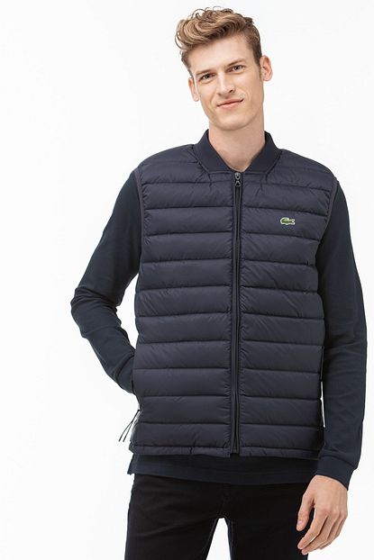 Lacoste Erkek Kaz Tuyu Lacivert Kapitone Yelek Bh9415 Trendyol