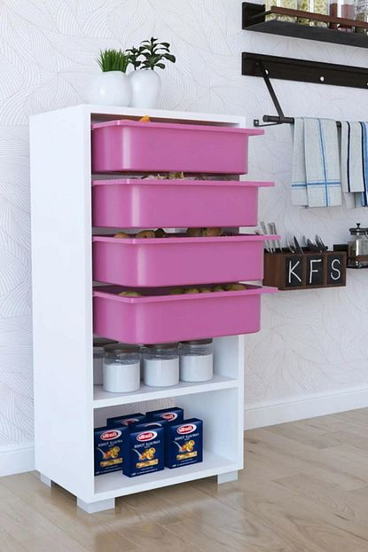 Kzy 4 Sepetli Cok Amacli Dolap Pembe Fiyati Yorumlari Trendyol