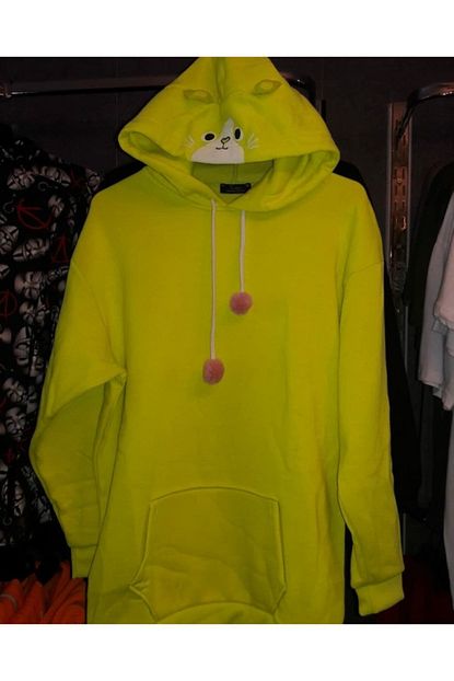 Mdg Kadin Kedi Kulak Detayli Kapsonlu Sweatshirt Trendyol