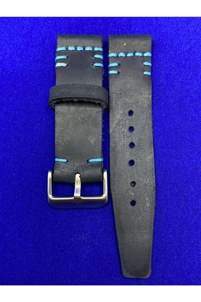 Derici Unisex Lacivert El Yapimi Hakiki Deri Saat Kordonu 20 Mm Trendyol