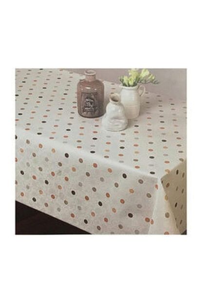 fantastic astarli silinebilir pvc musamba masa ortusu kahve puantiyeli 4 6 8 12 kisilik fiyati yorumlari trendyol