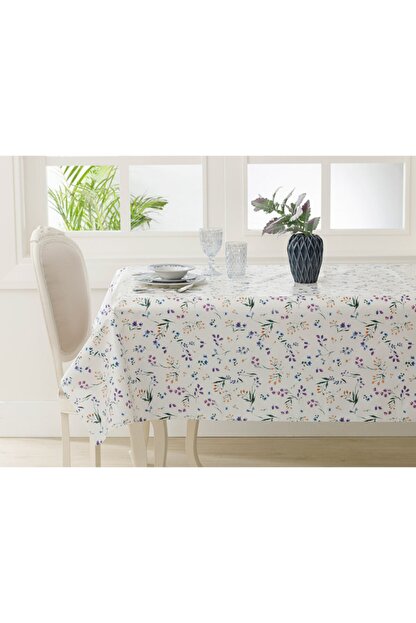 English Home Bej Flower Garden Pvc Masa Ortusu 140x140 Cm Trendyol