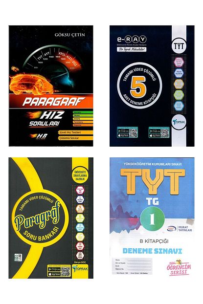 Toprak Yayinlari Paragraf Tyt 5 Li Paket Deneme Hiz Ve Renk Paragraf Soru Bankasi Seti Hediyeli Trendyol