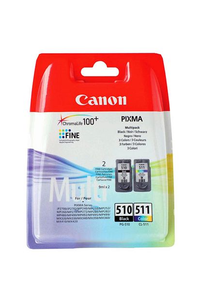 bitmeyen kartuslu pg 510 cl 511 siyah ve renkli orjinal