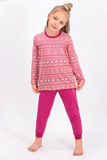 U S Polo Assn U S Polo Assn Lisansli Pembe Kiz Cocuk Pijama Takimi Trendyol