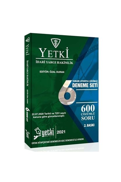 Yetki Yayincilik Idari Yargi Hakimlik 6 Deneme Seti Yetki Yayinlari 2021 Trendyol