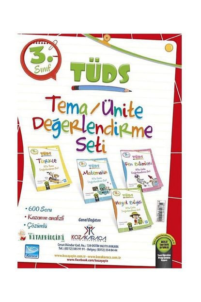 karaca egitim yayinlari koza karaca 3 sinif tuds tema unite degerlendirme seti 4 kitap fiyati yorumlari trendyol