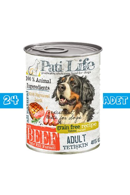pati life 24 lu konserve sigir etli kopek mamasi 24 adet 415 gr mama fiyati yorumlari trendyol