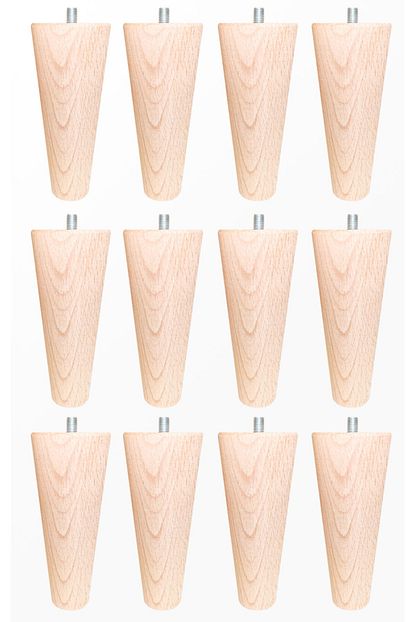 turanahsap koltuk ayagi sehpa ayagi baza ayagi mobilya ayagi ahsap ayak uzunluk 20cm cap 5 5 cm 12 li set fiyati yorumlari trendyol