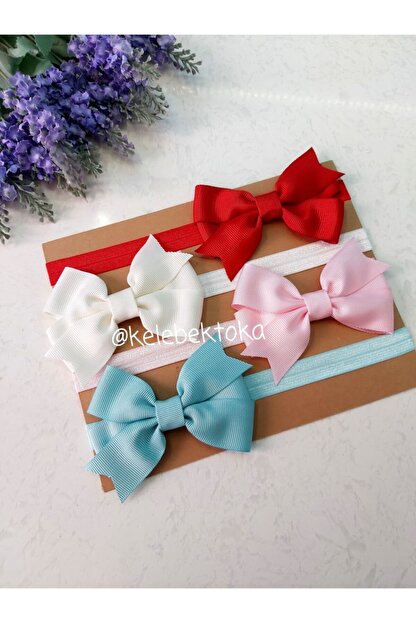 Kelebek Toka Kiz Bebek Sac Bandi Seti Fiyonk Bandana Hediyelik Fiyati Yorumlari Trendyol