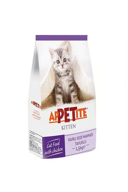 appetite kitten tavuk etli yavru kedi mamasi 1 5 kg fiyati yorumlari trendyol