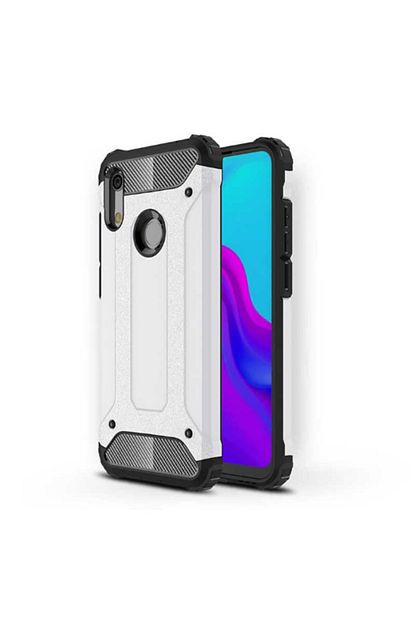huawei y6 prime 2019 kilif silikon zirh tank ultra koruma kapak ve ekran koruyucu
