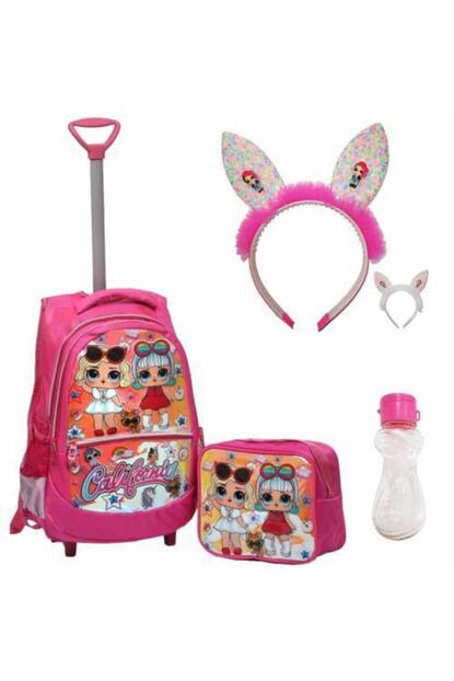 mashotrend pembe lol bebek baskili ilkokul cantasi cekcekli okul cantasi beslenme cantasi matara tac fiyati yorumlari trendyol