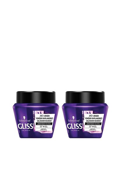 gliss intense therapy yeniden yapilandirici sac maskesi 300 ml 2 li fiyati yorumlari trendyol