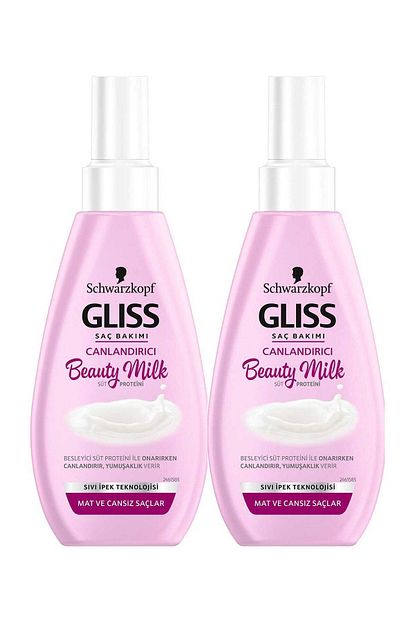 gliss beauty milk canlandirici sac bakim sutu 2 li fiyati yorumlari trendyol