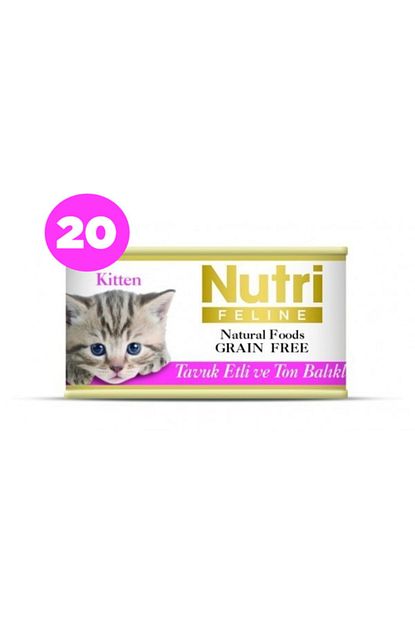 Nutri Feline 20 Adet Kitten Yavru Kedi Tavuk Etli Ton Balikli Yas Mamasi 85 Gr Trendyol