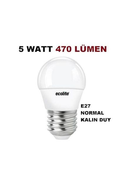 Ecolite 10 Lu Paket 5w E27 Beyaz Isik Top Led Ampul Trendyol