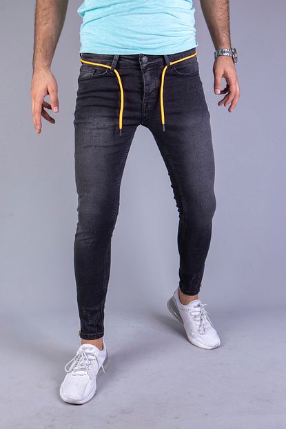 Public Jeans Erkek Siyah Rodeo Skinny Fit Pacasi Yandan Fermuarli Lazerli Likrali Kot Pantolon 21417 Trendyol