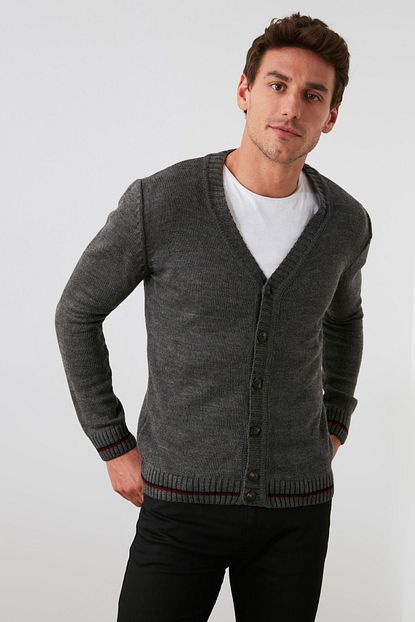 Trendyol Man Antrasit Erkek Hirka Tmnaw21hi0241 Trendyol