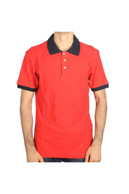 Titiz Baski Kirmizi Siyah Yakali Polo Yaka Lacoste T Shirt Trendyol