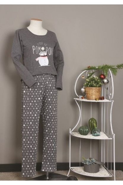 Koza Baskili Pijama Takimi Trendyol