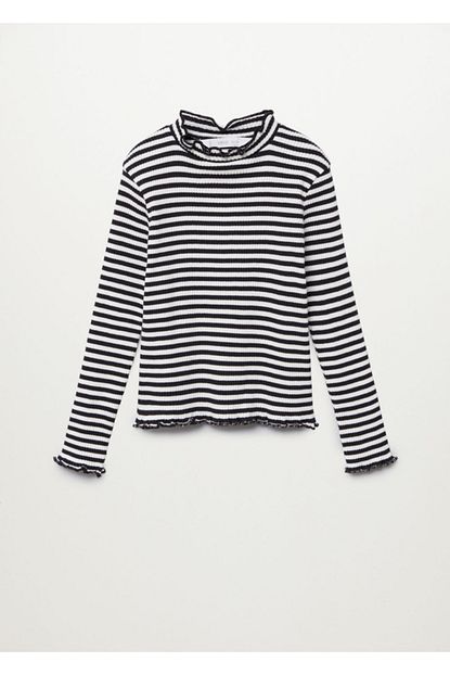 Mango Kids Kiz Cocuk Siyah Tisort Trendyol