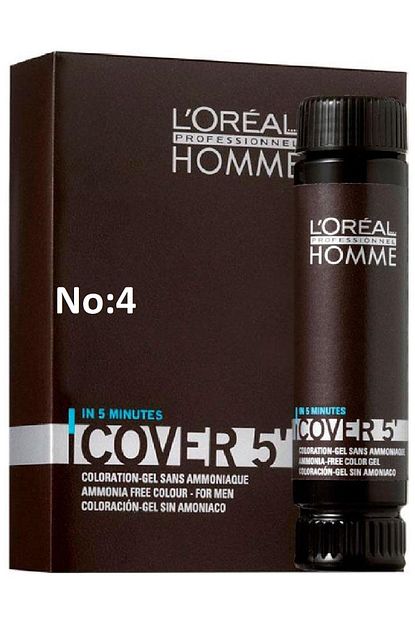 L Oreal Professionnel Pour Homme Cover 5 Erkekler Icin Amonyaksiz Hizli Sac Boyasi No 4 Kestane 3x50 Ml Trendyol
