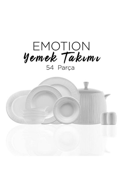 Kutahya Porselen Emotion Ev 54 Parca 12 Kisilik Yemek Takimi Dekorsuz Trendyol