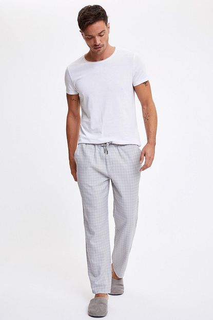 Defacto Erkek Lt Grey Regular Fit Pijama Alt S4609az20au Trendyol