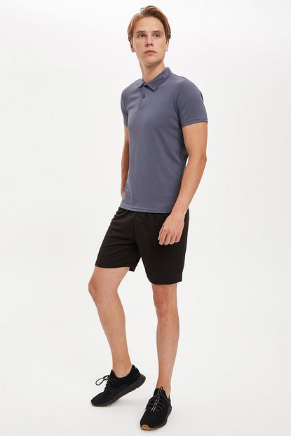 Defacto Erkek Black Red Slim Fit Spor Sort S7182az20au Trendyol