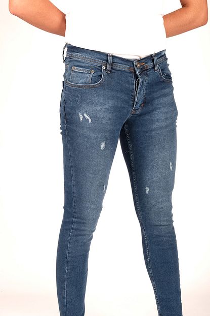 Bombe Erkek Mavi Dar Kesim Dar Paca Skinny Fit Kot Pantolon 16enrgnmavi L Trendyol