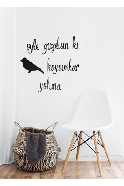 Dekoraven Oyle Guzelsin Ki Kus Koysunlar Yoluna Dekoratif Yazi Siyah Mdf 62x50 Fiyati Yorumlari Trendyol