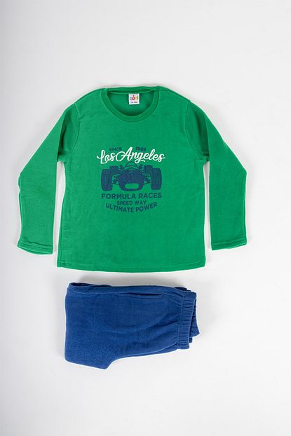 Modofis Erkek Cocuk Yesil Polar Pijama Takimi Trendyol
