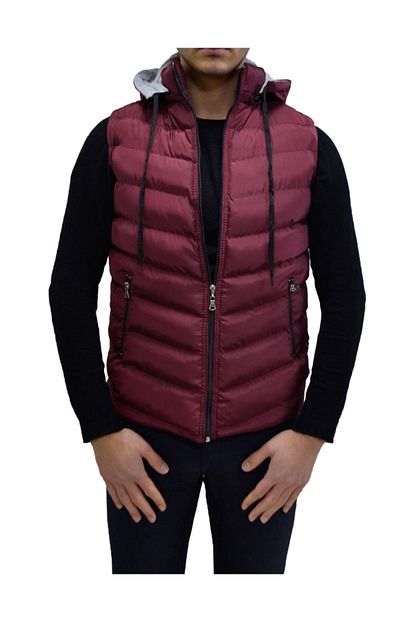 Menwoork Erkek Bordo Carismen Sisme Yelek Trendyol