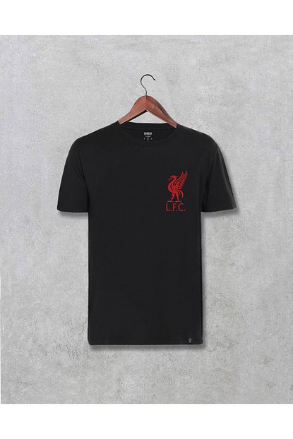 Darkia Erkek Liverpool Lfc Logo Gogus Baskili Tasarim Tisort Trendyol