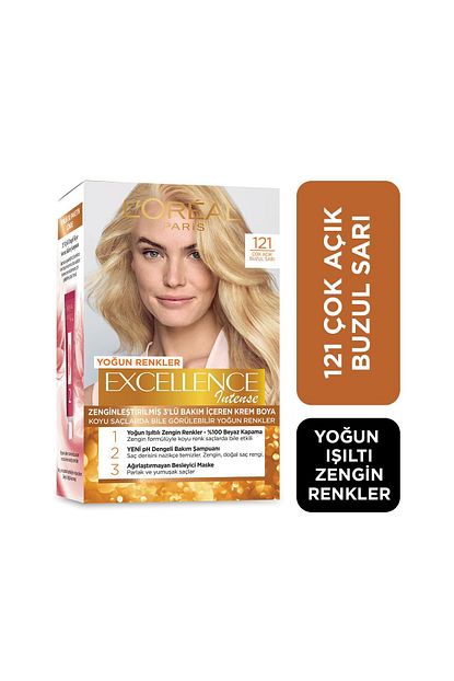 L Oreal Paris Sac Boyasi Excellence Intense 121 Cok Acik Buzul Sari 3600523165858 Trendyol