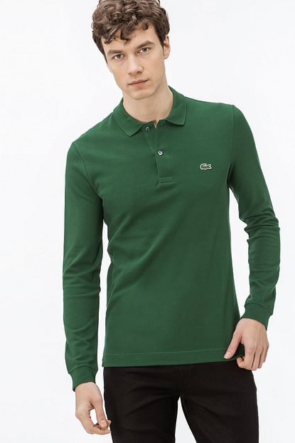 Lacoste Erkek Regular Fit Uzun Kollu Yesil Polo Ph4013 Trendyol