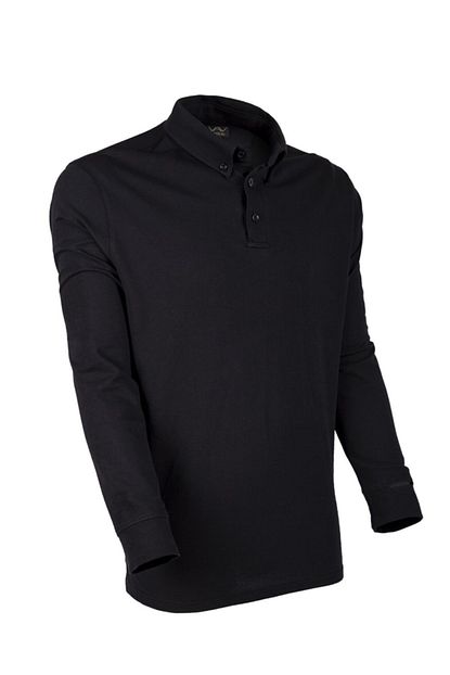 Vav Erkek Siyah Polo Yaka Uzun Kollu Sweatshirt Tlac 02 Trendyol